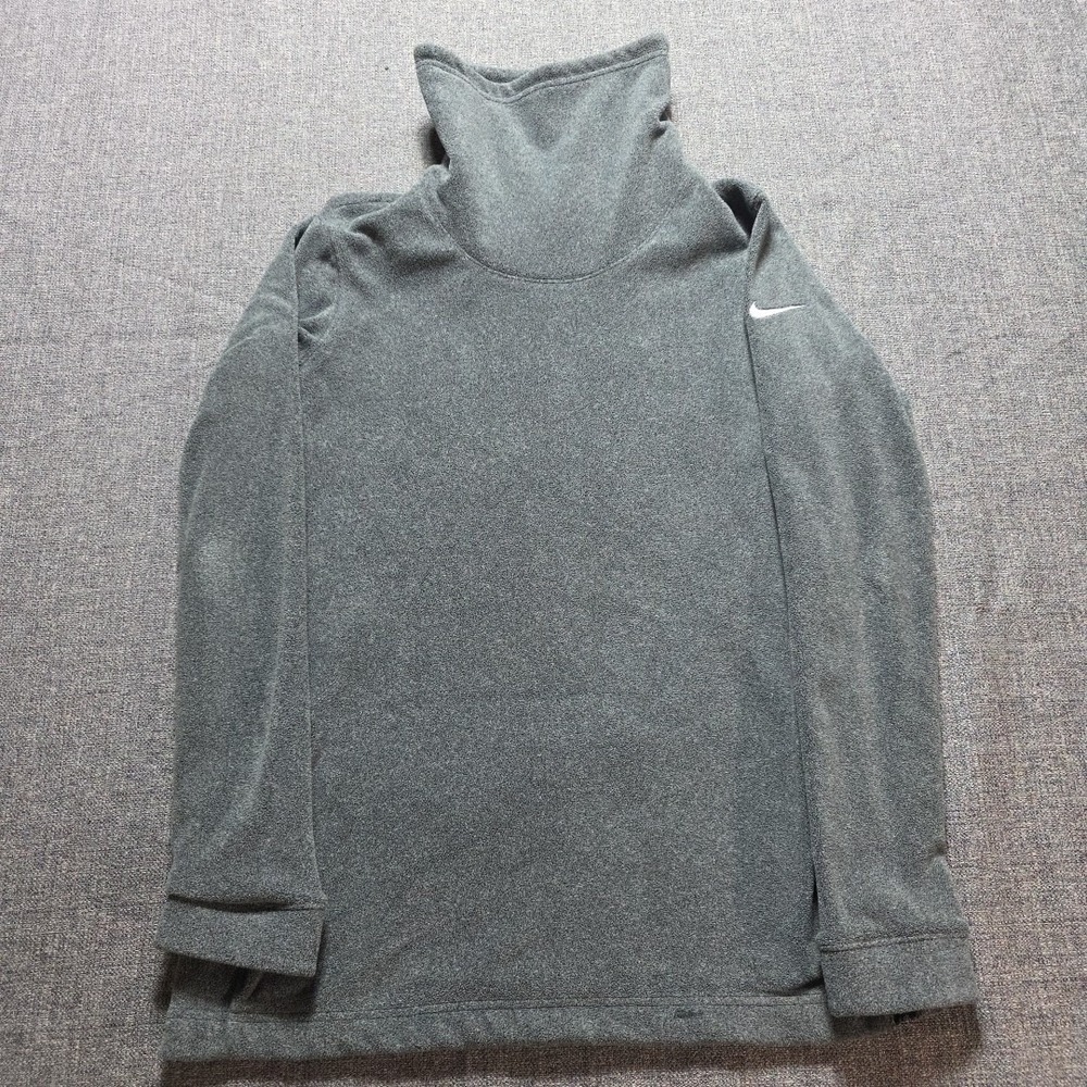 Nike Tunic Pullover Fleece Running Dri-Fit Sweater Gray Turtle neck Womens Small